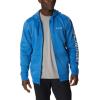 imageColumbia Mens Trek Full Zip HoodieBright Indigo HeatherCsc Sleeve Logo