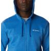 imageColumbia Mens Trek Full Zip HoodieBright Indigo HeatherCsc Sleeve Logo