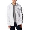 imageColumbia Mens Trek Full Zip HoodieWhiteCsc Sleeve Logo