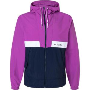 imageColumbia Mens Spire Valley Hooded WindbreakerRazzleCollegiate NavyWhite