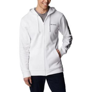 imageColumbia Mens Trek Full Zip HoodieWhiteCsc Sleeve Logo