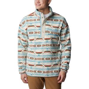 imageColumbia Mens Helvetia Half Snap FleeceStone Blue Checkered Peaks Multi