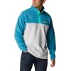 imageColumbia Mens Steens Mountain Half Snap Pullover JacketNimbus GreyDeep MarineElectric Turquoise U