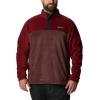 imageColumbia Mens Steens Mountain Half Snap Pullover JacketRed LodgeRed JasperBlack