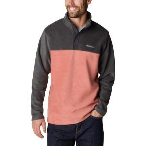 imageColumbia Mens Steens Mountain Half Snap Pullover JacketDark CoralShark