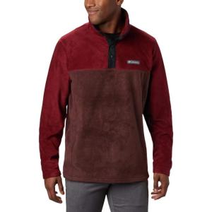 imageColumbia Mens Steens Mountain Half Snap Pullover JacketRed LodgeRed JasperBlack