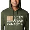 imageColumbia Mens PHG Game Flag Ii HoodieSurplus Green  Sahara Duck Flag