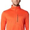 imageColumbia Mens Park View Fleece Half ZipRed Quartz Heather