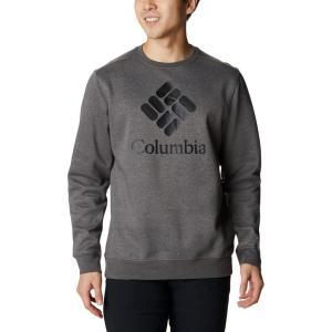 imageColumbia Mens Trek CrewCharcoal HeatherCsc Stacked Graphic