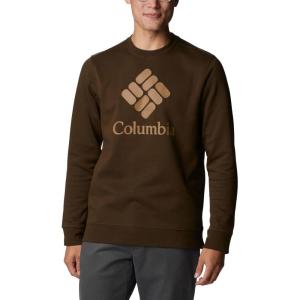 imageColumbia Mens Trek CrewOlive GreenCsc Stacked Graphic