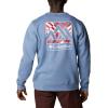 imageColumbia Mens M Logo Fleece CrewBluestone Heather Block Print