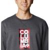 imageColumbia Mens M Logo Fleece CrewShark HeatherCsc Stacked Frame Camo