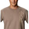 imageColumbia Mens M Logo Fleece CrewWet Sand Heather Vertical Split