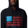 imageColumbia Mens Trek Graphic HoodieBlackTreestriped Flag