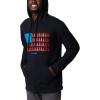 imageColumbia Mens Trek Graphic HoodieBlackTreestriped Flag