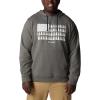 imageColumbia Mens Trek Graphic HoodieCharcoal Heather  Treeline Flag Graphic