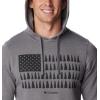 imageColumbia Mens Trek Graphic HoodieCity Grey HeatherTreestriped Flag