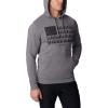 imageColumbia Mens Trek Graphic HoodieCity Grey HeatherTreestriped Flag