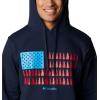 imageColumbia Mens Trek Graphic HoodieCollegiate NavyTreestriped Flag