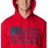 imageColumbia Mens Trek Graphic HoodieMountain RedTreestriped Flag