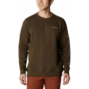 imageColumbia Mens M Logo Fleece CrewOlive GreenAncient Fossil
