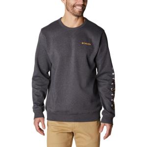 imageColumbia Mens M Logo Fleece CrewShark HeatherColumbia Stencil Sleeve