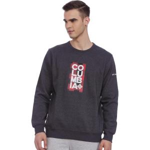 imageColumbia Mens M Logo Fleece CrewShark HeatherCsc Stacked Frame Camo