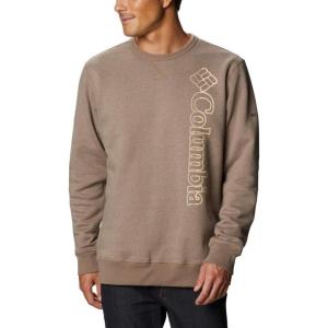 imageColumbia Mens M Logo Fleece CrewWet Sand Heather Vertical Split