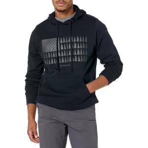 imageColumbia Mens Trek Graphic HoodieBlackTreeline Flag Graphic