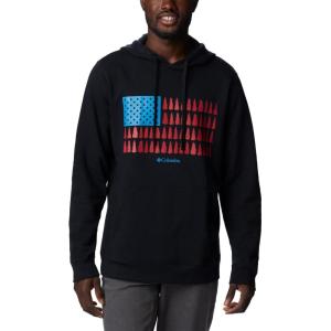 imageColumbia Mens Trek Graphic HoodieBlackTreestriped Flag