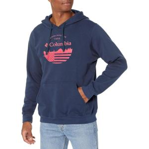 imageColumbia Mens Trek Graphic HoodieCollegiate NavyFun With Flags Graphic