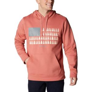 imageColumbia Mens Trek Graphic HoodieDark CoralTreestriped Flag