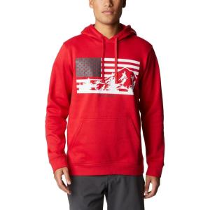 imageColumbia Mens Trek Graphic HoodieMountain RedUs Hood Flag