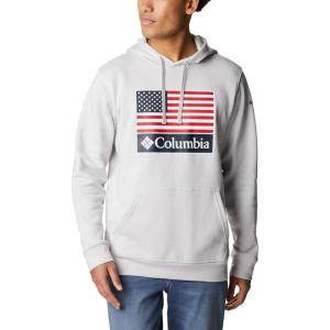 imageColumbia Mens Trek Graphic HoodieNimbus GreyUs Flag Stamp