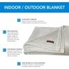 imageColumbia 50quot x 60quot Super Plush Lightweight Throw Blanket  Outdoor Essentials for Camping Picnics and Adventures Soft and Cozy Home Essentials for Bed and Living Room  BlackDark Stone