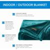 imageColumbia 50quot x 60quot Super Plush Lightweight Throw Blanket  Outdoor Essentials for Camping Picnics and Adventures Soft and Cozy Home Essentials for Bed and Living Room  BlackNight Wave