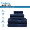 imageColumbia Quick Dry 90 Cotton10 Polyester Super Absorbent OekoTEX Certified 6Piece Bath Towel Value Set Set Includes 2 Bath Towels 2 Hand Towels 2 Washcloths  Nocturnal