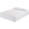 imageColumbia Sportswear Company Quilted Ice Fiber Cooling Mattress Pad  Deep Pocket Fitted Sheet Cover Stretches to fit 1618 Deep  Breathable ampamp Hypoallergenic Plush Bed Topper Protector Twin SizeKing