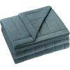 imageCozy Soft Fleece Filled Bed Blanket  wThermal Coil Warm Body Heat Radiating Technology  King  Gray