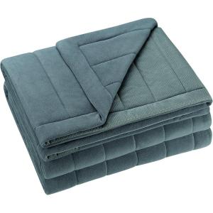 imageCozy Soft Fleece Filled Bed Blanket  wThermal Coil Warm Body Heat Radiating Technology  King  Gray