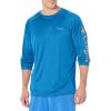 imageColumbia Mens PFG Terminal Tackle Long Sleeve ShirtBright AquaCollegiate Navy Logo