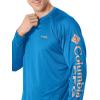 imageColumbia Mens PFG Terminal Tackle Long Sleeve ShirtBright AquaCollegiate Navy Logo