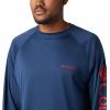imageColumbia Mens PFG Terminal Tackle Long Sleeve ShirtCarbonRed Spark Logo