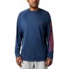imageColumbia Mens PFG Terminal Tackle Long Sleeve ShirtCarbonRed Spark Logo