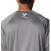 imageColumbia Mens PFG Terminal Tackle Long Sleeve ShirtCity GreyPink Pop Logo