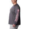 imageColumbia Mens PFG Terminal Tackle Long Sleeve ShirtCity GreyPink Pop Logo