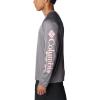 imageColumbia Mens PFG Terminal Tackle Long Sleeve ShirtCity GreyPink Pop Logo