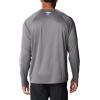 imageColumbia Mens PFG Terminal Tackle Long Sleeve ShirtCity GreyPink Pop Logo