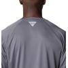 imageColumbia Mens PFG Terminal Tackle Long Sleeve ShirtCity GreyTiki Pink Logo