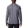 imageColumbia Mens PFG Terminal Tackle Long Sleeve ShirtCity GreyTiki Pink Logo